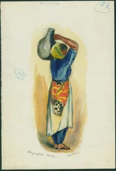 Mujaydel, 1872 (čb a tužka na papíře)
